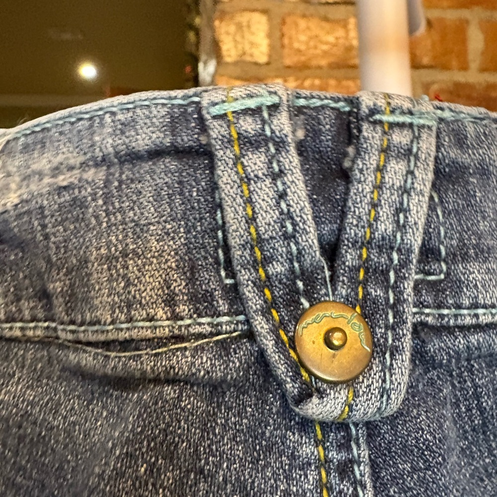 Vintage Embroidered Floral Patchwork Blue Jeans Size 31. - Picture 10 of 10